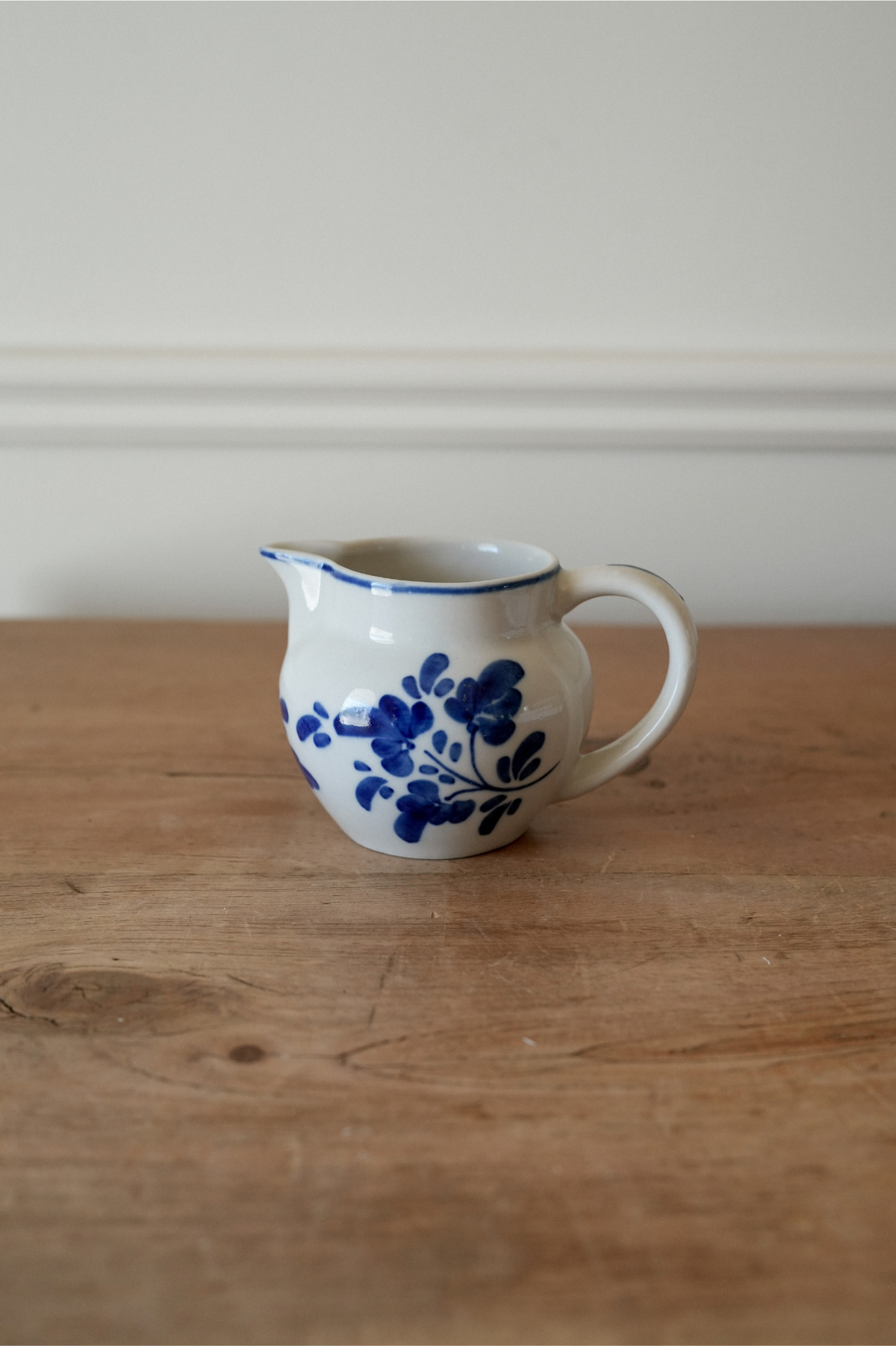 Vintage Viana do Castelo Blue Floral Pitcher