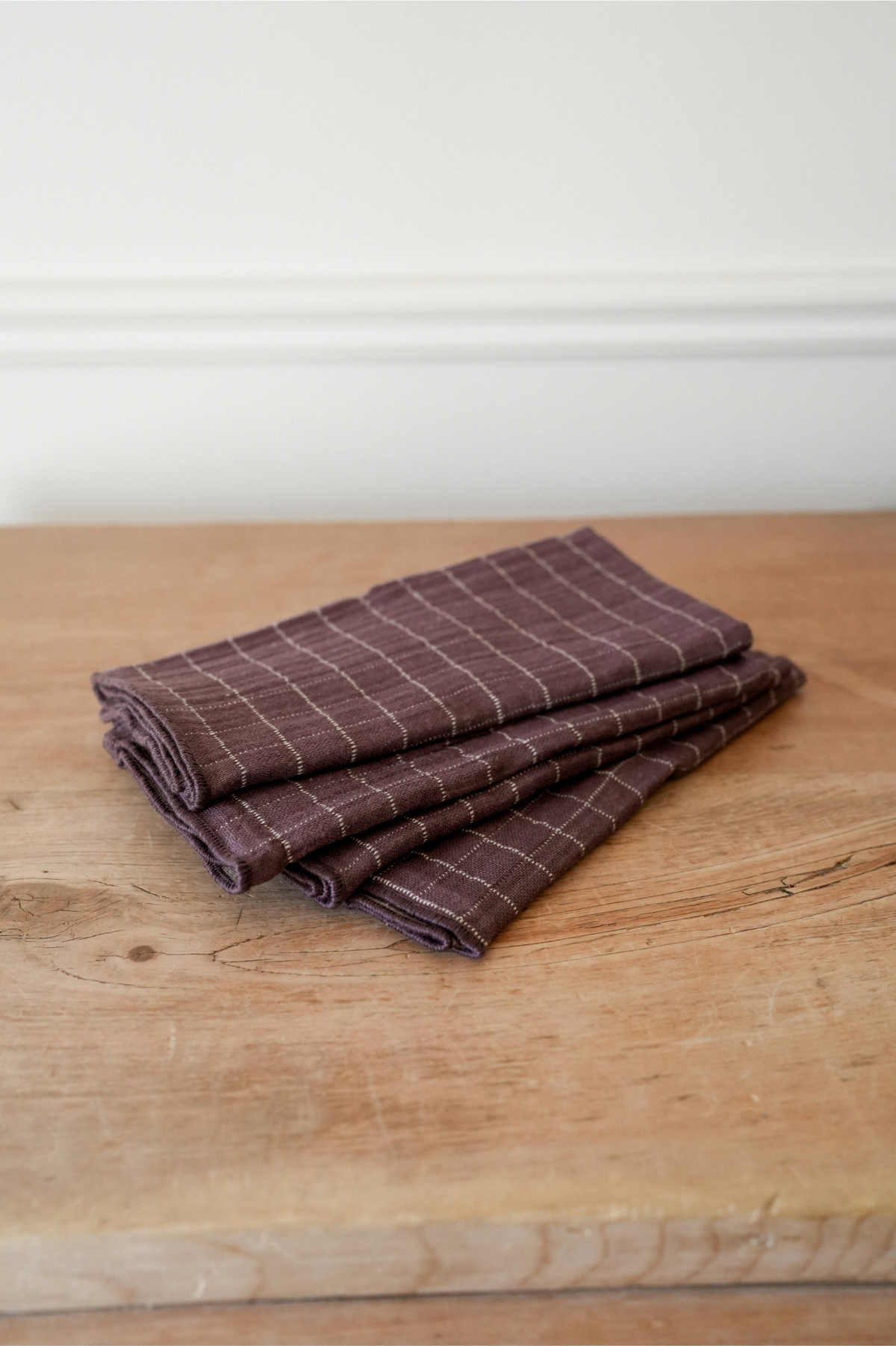 Plum Double Weave Napkins - Set of 4