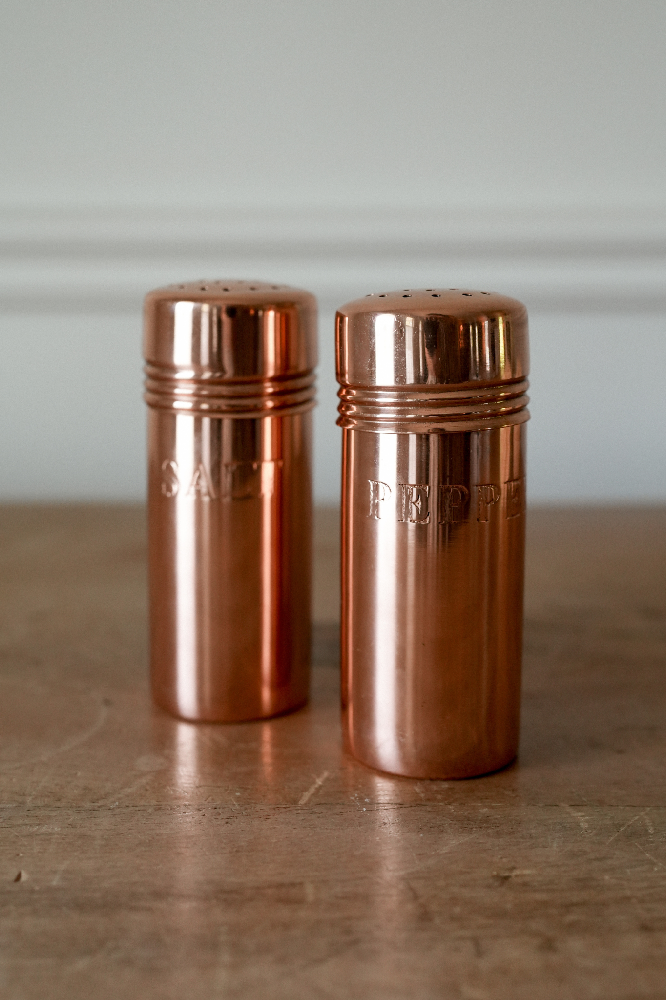 Copper Salt & Pepper Shaker Set
