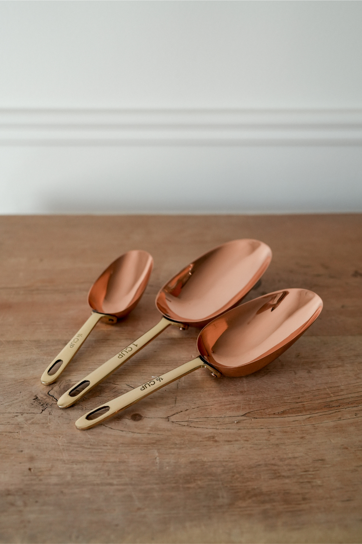 Copper Measuring Scoops · Set of 3