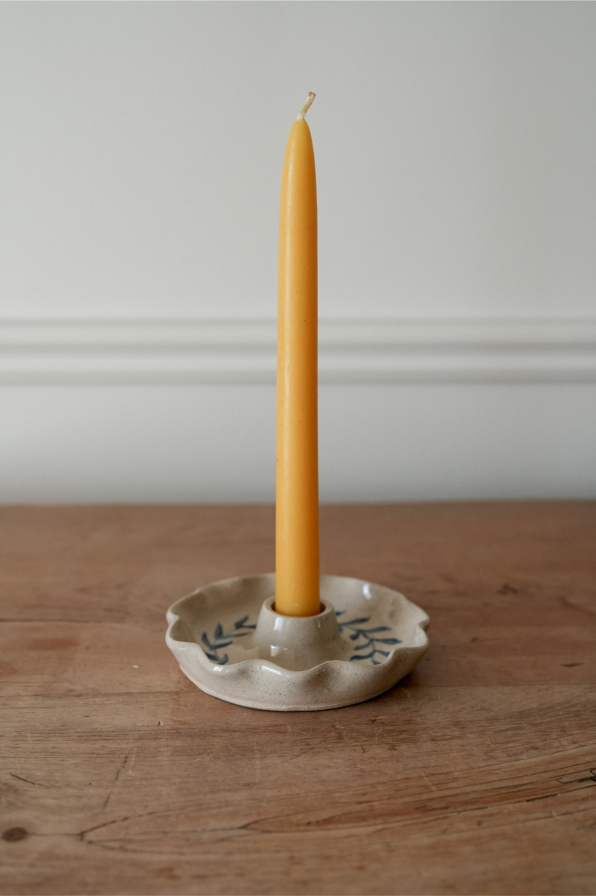 Quiet Time Pottery Candleholder — Cobalt
