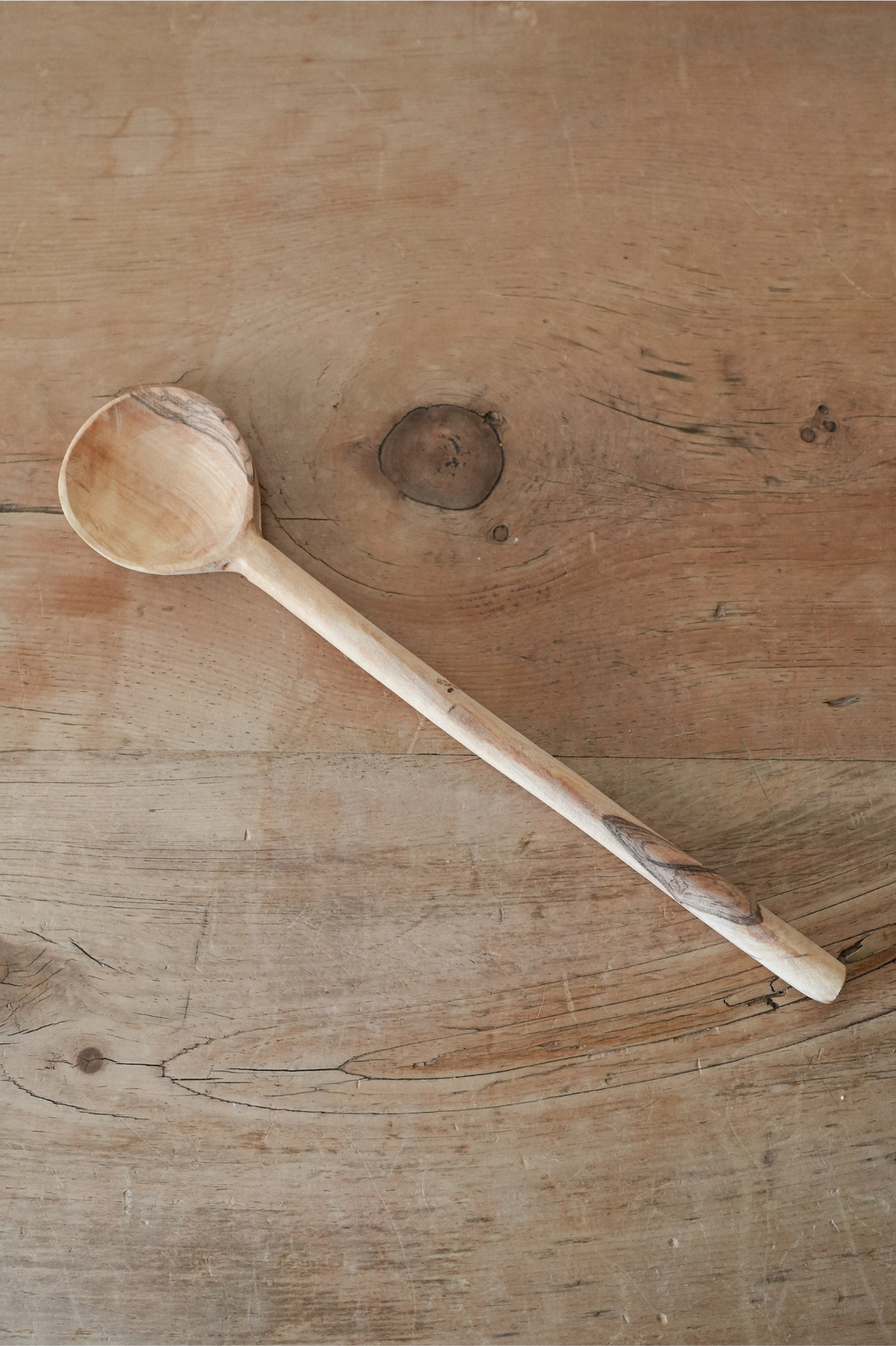 Olive Wood Round Spoon