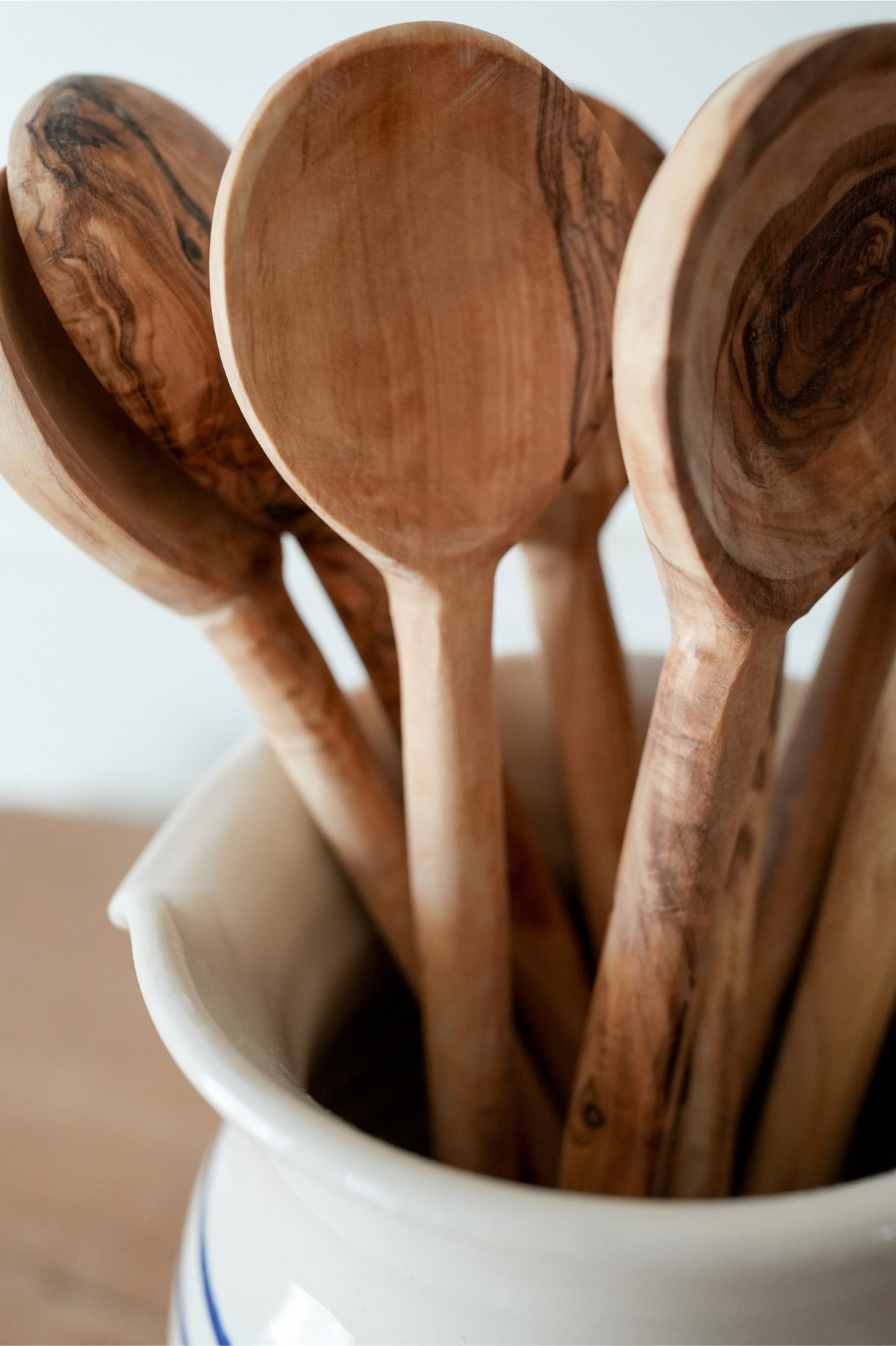 Olive Wood Round Spoon