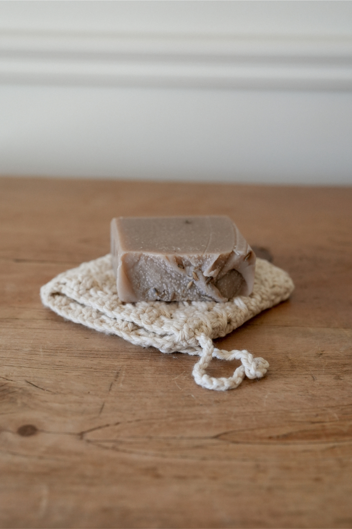 Hand-Knit Soap Sock