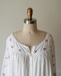 Vintage Embroidered Cotton Nightgown