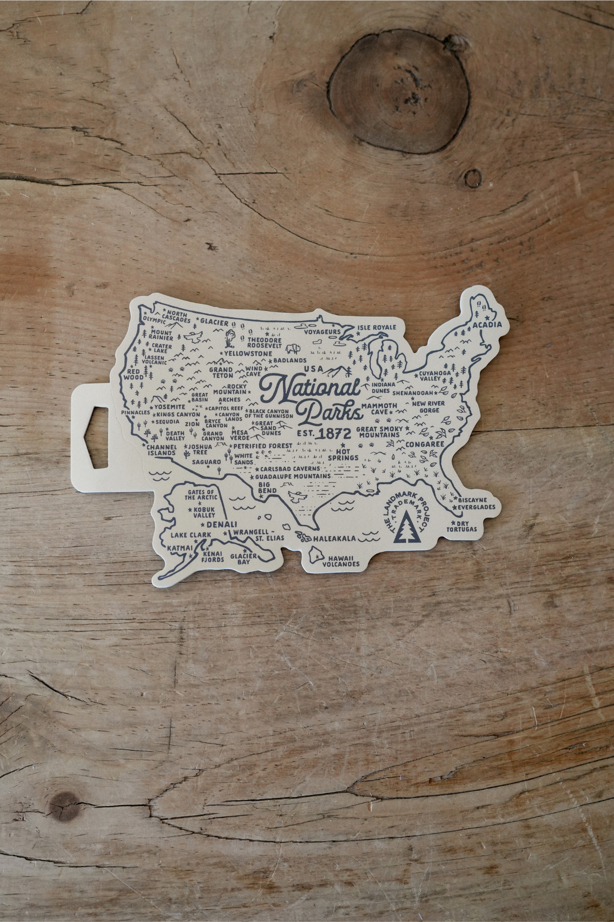 National Parks Map Sticker