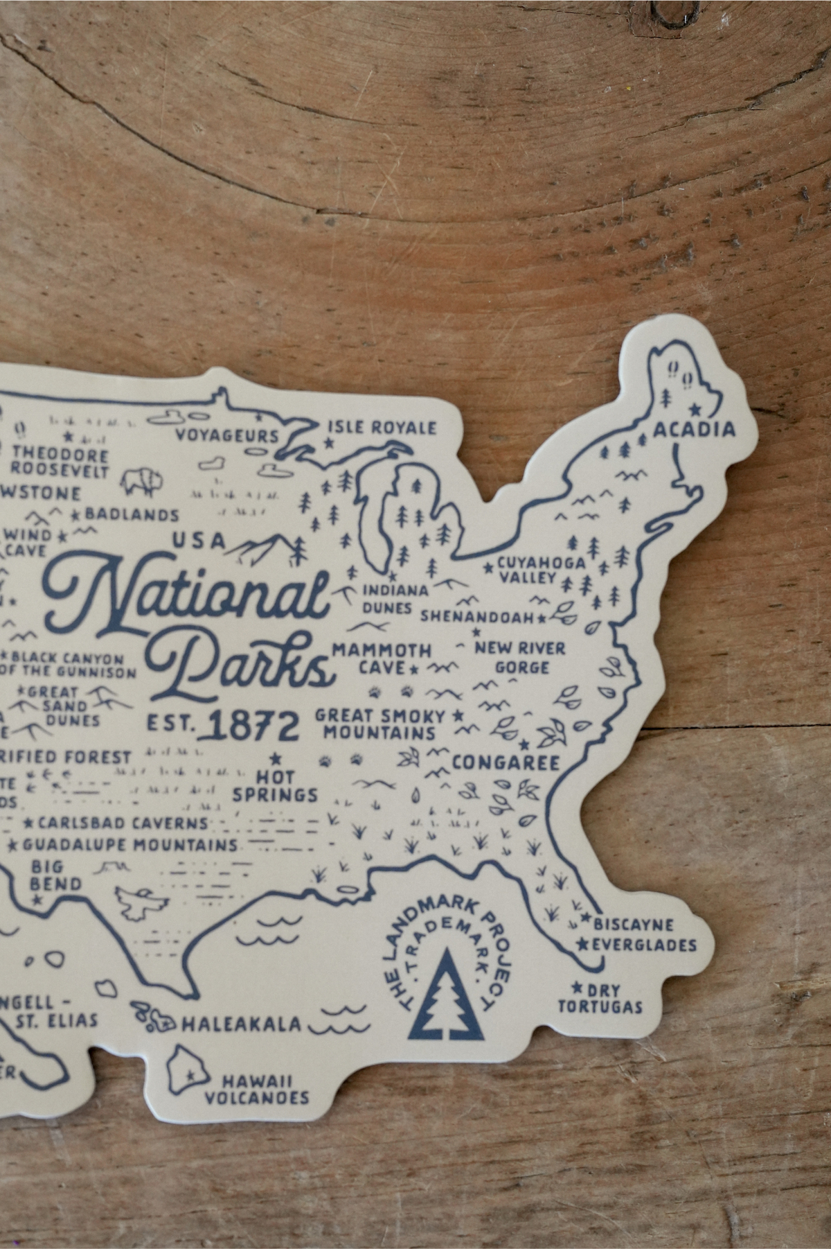 National Parks Map Sticker