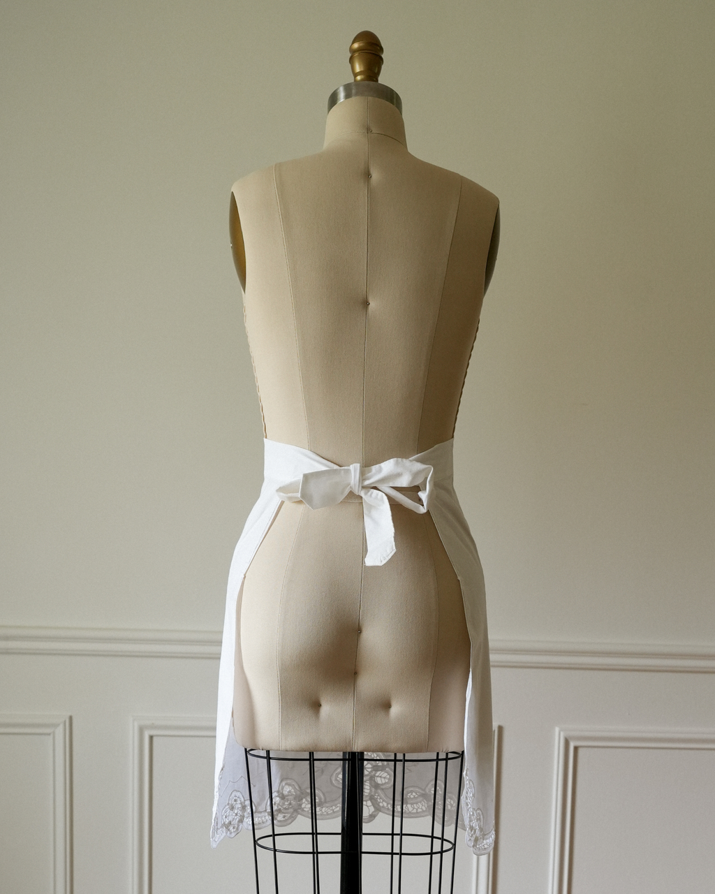 Embroidered Cotton Apron