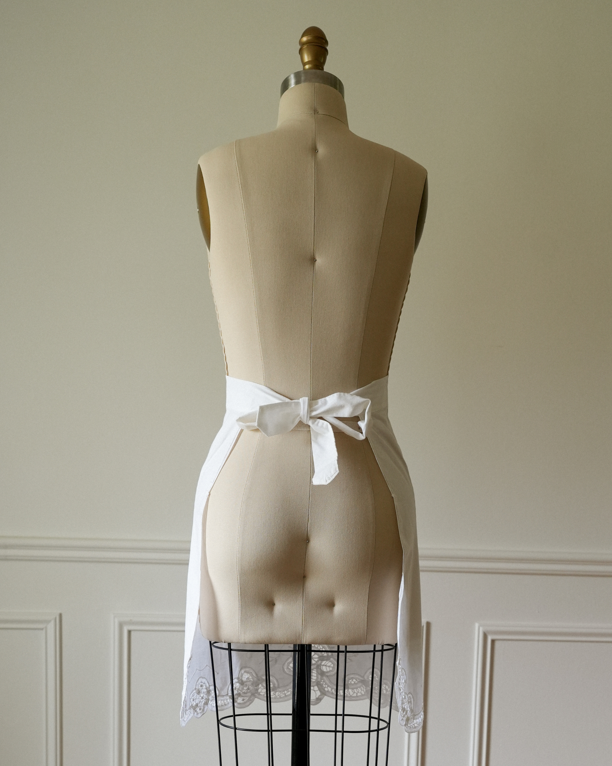 Embroidered Cotton Apron