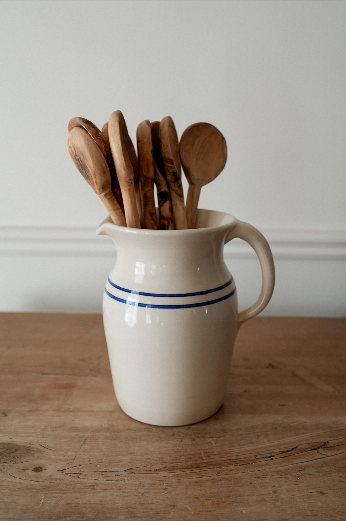 Olive Wood Round Spoon