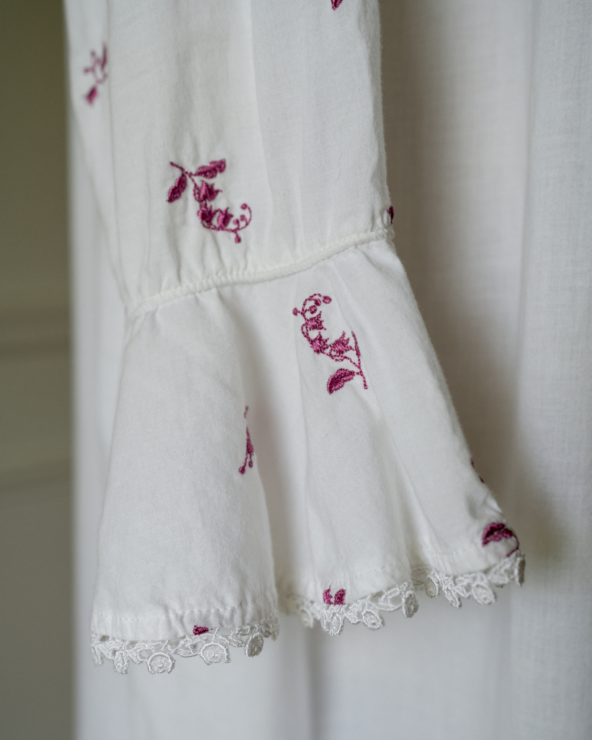 Vintage Embroidered Cotton Nightgown