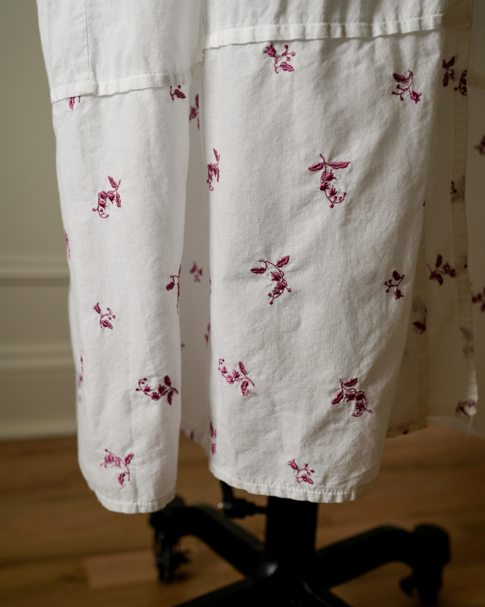 Vintage Embroidered Cotton Nightgown